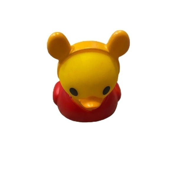 Disney Winnie the Pooh Rubber Duck Kids Toy Yellow Red